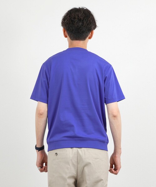 NOLLEY’S(ノーリーズ)の「《ビジカジ対応》超長綿ハイゲージポンチ クルーネックドレスTシャツ(Tシャツ/カットソー・メンズ・ダークグリーン/ライトベージュ/ブルー系その他/ホワイト・M/S/XXL/XL/L)」の10枚目の写真