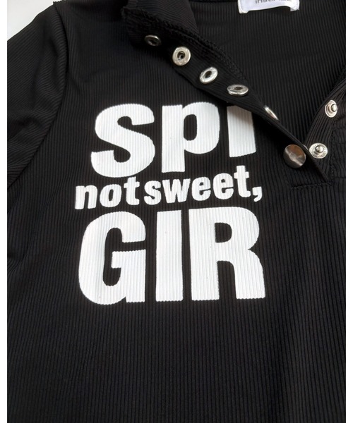 inst.ALL(インストール)の「ロゴプリントヘンリーコンパクトTシャツ(Tシャツ/カットソー・レディース・ブラック・M)」の8枚目の写真
