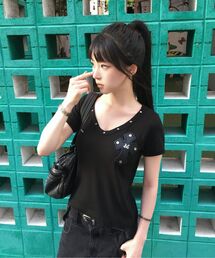 デボンVネック半袖Tシャツ(2カラー)