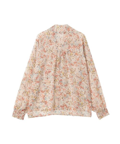 YECCA VECCA(イェッカヴェッカ)の「フラワー柄シアーボウタイブラウス(シャツ/ブラウス・レディース・ブラウン/ピンクベージュ・FREE)」の7枚目の写真