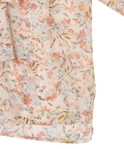YECCA VECCA(イェッカヴェッカ)の「フラワー柄シアーボウタイブラウス(シャツ/ブラウス・レディース・ブラウン/ピンクベージュ・FREE)」の10枚目の写真
