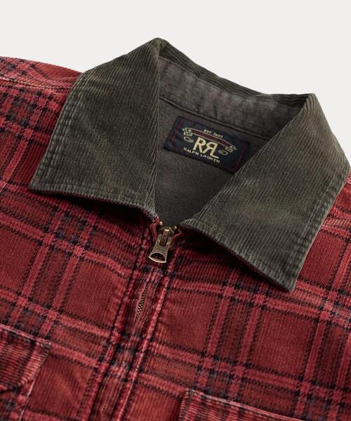 RRL(ダブル アール エル)の「チェック コーデュロイ オーバーシャツ(シャツ/ブラウス・メンズ・レッド・S/M/L/XL/XS/XXL)」の8枚目の写真