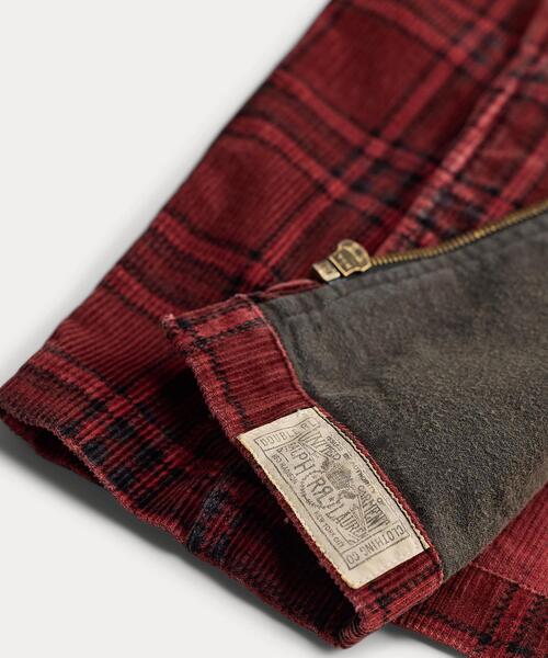 RRL(ダブル アール エル)の「チェック コーデュロイ オーバーシャツ(シャツ/ブラウス・メンズ・レッド・S/M/L/XL/XS/XXL)」の6枚目の写真