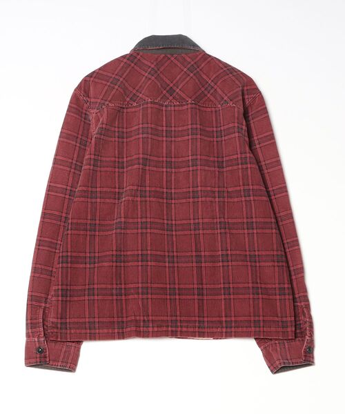 RRL(ダブル アール エル)の「チェック コーデュロイ オーバーシャツ(シャツ/ブラウス・メンズ・レッド・S/M/L/XL/XS/XXL)」の2枚目の写真