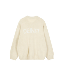DEINET（ダイニット）の「D JACQUARD LONG KNIT ZIP-UP IN BEIGE（ニット/セーター）」
