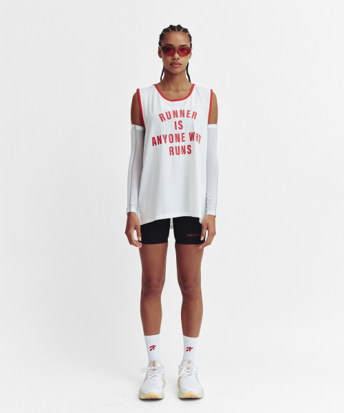 MENASOO（ミナス）の「Mesh Runner Club Sleeveless Top_White（Tシャツ/カットソー・レディース・ホワイト・M/S）」の2枚目の写真