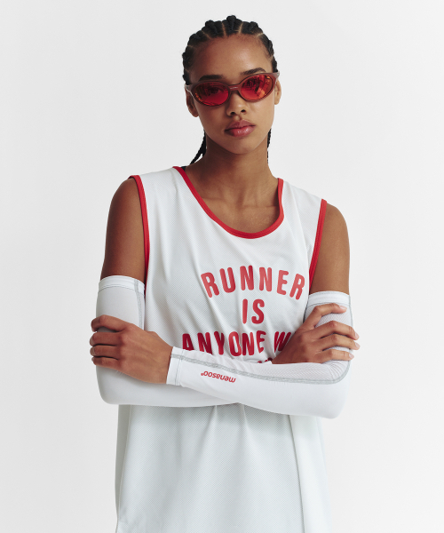 MENASOO（ミナス）の「Mesh Runner Club Sleeveless Top_White（Tシャツ/カットソー・レディース・ホワイト・M/S）」の8枚目の写真