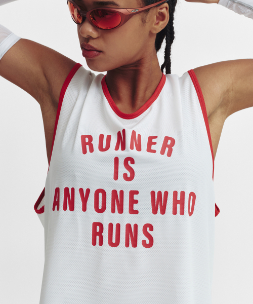 MENASOO（ミナス）の「Mesh Runner Club Sleeveless Top_White（Tシャツ/カットソー・レディース・ホワイト・M/S）」の10枚目の写真