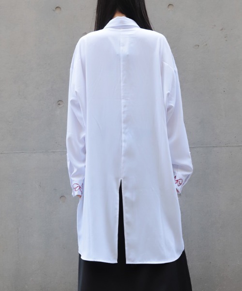 REZEN(リゼン)の「九尾狐刺繍ロングシャツ(シャツ/ブラウス・メンズ・ローズ/アイボリー/レッドパープル・LARGE/MEDIUM)」の6枚目の写真