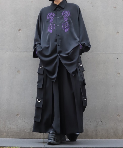 REZEN(リゼン)の「九尾狐刺繍ロングシャツ(シャツ/ブラウス・メンズ・ローズ/アイボリー/レッドパープル・LARGE/MEDIUM)」の16枚目の写真