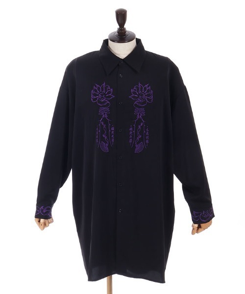 REZEN(リゼン)の「九尾狐刺繍ロングシャツ(シャツ/ブラウス・メンズ・ローズ/アイボリー/レッドパープル・LARGE/MEDIUM)」の20枚目の写真