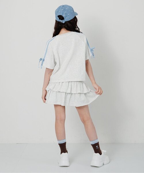 algy(アルジー)の「ラメミニ裏毛半袖Tシャツ&スカパンセット(セットアップ・キッズ・ブラック/グレー/オフホワイト・140/150/120/130/160)」の12枚目の写真