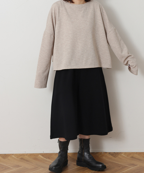 JOURNAL STANDARD LUXE（ジャーナルスタンダード　ラックス）の「ダブルフェイス ワイドプルオーバー（Tシャツ/カットソー・レディース・ブラック/ベージュ・FREE）」の10枚目の写真