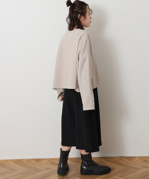 JOURNAL STANDARD LUXE（ジャーナルスタンダード　ラックス）の「ダブルフェイス ワイドプルオーバー（Tシャツ/カットソー・レディース・ブラック/ベージュ・FREE）」の11枚目の写真
