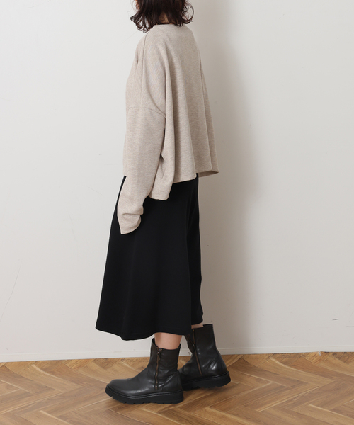 JOURNAL STANDARD LUXE（ジャーナルスタンダード　ラックス）の「ダブルフェイス ワイドプルオーバー（Tシャツ/カットソー・レディース・ブラック/ベージュ・FREE）」の13枚目の写真