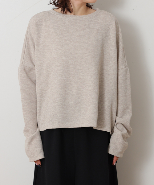 JOURNAL STANDARD LUXE（ジャーナルスタンダード　ラックス）の「ダブルフェイス ワイドプルオーバー（Tシャツ/カットソー・レディース・ブラック/ベージュ・FREE）」の16枚目の写真