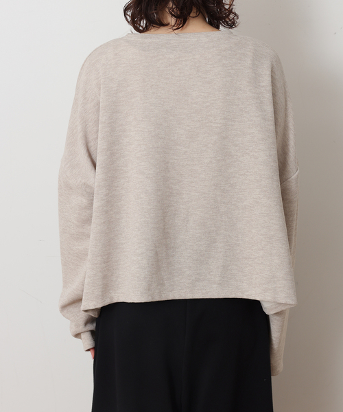 JOURNAL STANDARD LUXE（ジャーナルスタンダード　ラックス）の「ダブルフェイス ワイドプルオーバー（Tシャツ/カットソー・レディース・ブラック/ベージュ・FREE）」の18枚目の写真