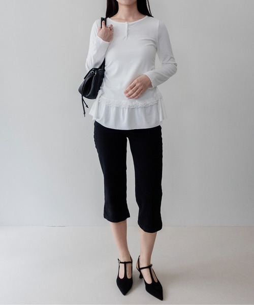 on:nue(オンニュ)の「【on:nue】ポインテッドスウェードTストラップヒールパンプス /26-27 AW COLLECTION(パンプス・レディース・ブラック/バーガンディー/グレイッシュベージュ・24.0cm/23.0cm/23.5cm/24.5cm/25.0cm)」の9枚目の写真