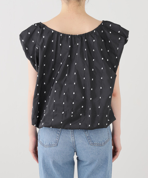 CLANE(クラネ)の「CLANE/クラネ W FACE DOT BLOUSE 11122-4233(シャツ/ブラウス・レディース・アイボリー/ブラック・FREE)」の4枚目の写真