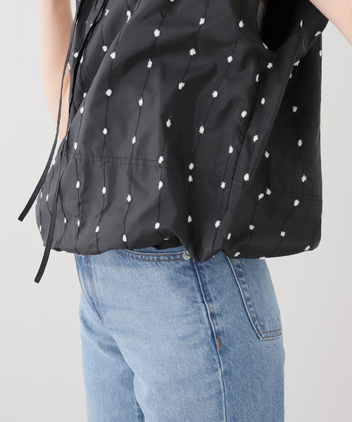 CLANE(クラネ)の「CLANE/クラネ W FACE DOT BLOUSE 11122-4233(シャツ/ブラウス・レディース・アイボリー/ブラック・FREE)」の6枚目の写真