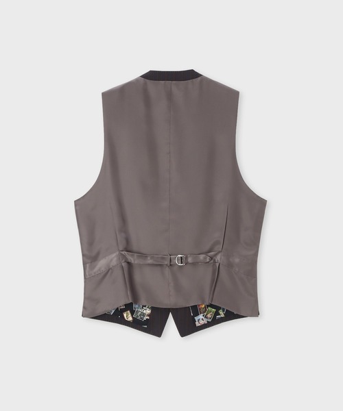Paul Smith(ポールスミス)の「テクスチャード オルタネイトストライプ 6Bベスト / 263001 790NS(スーツベスト・メンズ・ダークグリーン/ダークブラウン・LARGE/MEDIUM)」の5枚目の写真