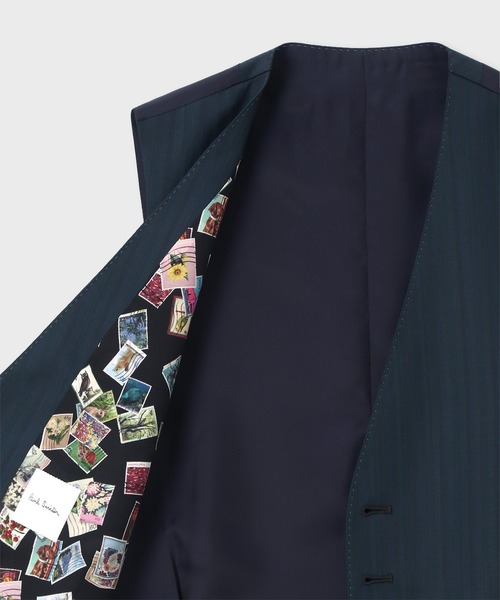 Paul Smith(ポールスミス)の「テクスチャード オルタネイトストライプ 6Bベスト / 263001 790NS(スーツベスト・メンズ・ダークグリーン/ダークブラウン・LARGE/MEDIUM)」の10枚目の写真