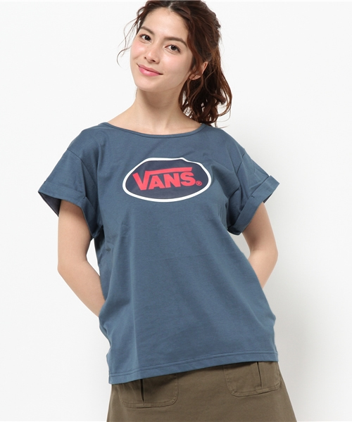 E hyphen world gallery(イーハイフンワールドギャラリー)の「VANSロゴTシャツ(Tシャツ/カットソー・レディース・オフホワイト/LT.Gray/ブルー/ダークネイビー・FREE)」の2枚目の写真