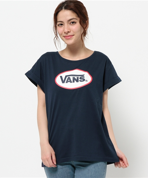 E hyphen world gallery(イーハイフンワールドギャラリー)の「VANSロゴTシャツ(Tシャツ/カットソー・レディース・オフホワイト/LT.Gray/ブルー/ダークネイビー・FREE)」の3枚目の写真