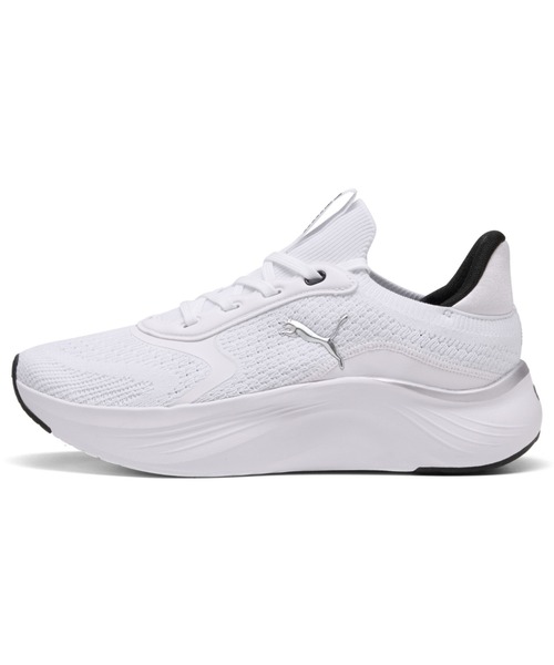 PUMA(プーマ)の「PUMA プーマ ウィメンズ ソフトライド メイブ 2 ランニングシューズ(スニーカー・レディース・ブラック×シルバー/ホワイト系その他7・23.5cm/23.0cm/22.5cm/24.0cm/25.5cm/25.0cm/24.5cm)」の1枚目の写真