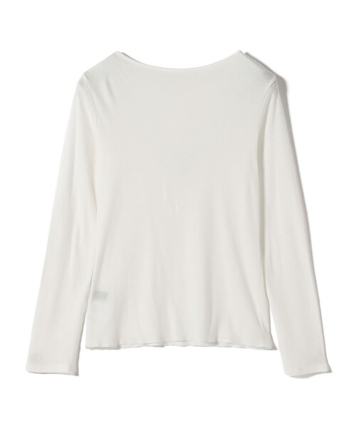 SHIPS Colors(シップス カラーズ)の「SHIPS Colors:〈手洗い可能〉シアー ドライタッチ コンビ ヘンリーネック トップス(Tシャツ/カットソー・レディース・ブラウン/ブラック/オフホワイト・ONE SIZE)」の18枚目の写真