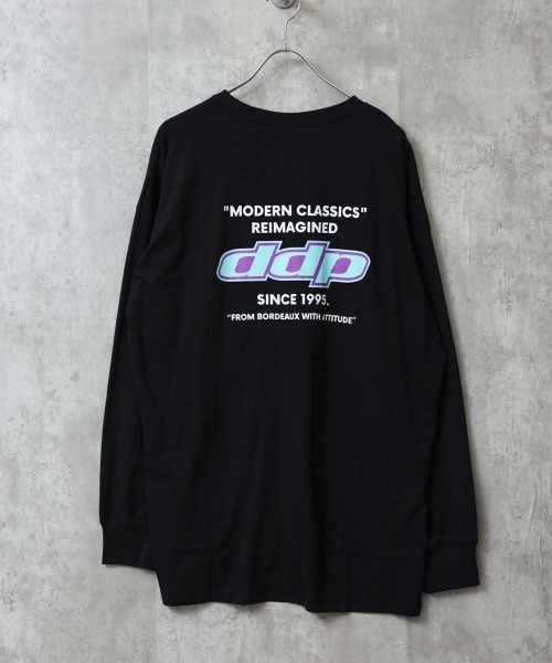 ddp(ディーディーピー)の「DDP プリントBIGロンT(DDP46-100)(Tシャツ/カットソー・メンズ・ネイビー/ブラック/ホワイト系1/オレンジ/ブラック系3/オフホワイト/ホワイト系2/グレー系1/ネイビー系1/ダークグリーン/ブラック系1/ホワイト系3/ブラック系2/ライトグレー系1/チャコールグレー・M/L/XL)」の6枚目の写真