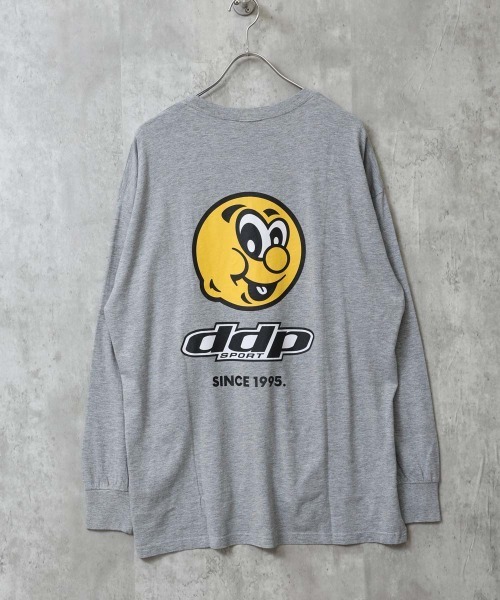 ddp(ディーディーピー)の「DDP プリントBIGロンT(DDP46-100)(Tシャツ/カットソー・メンズ・ネイビー/ブラック/ホワイト系1/オレンジ/ブラック系3/オフホワイト/ホワイト系2/グレー系1/ネイビー系1/ダークグリーン/ブラック系1/ホワイト系3/ブラック系2/ライトグレー系1/チャコールグレー・M/L/XL)」の10枚目の写真