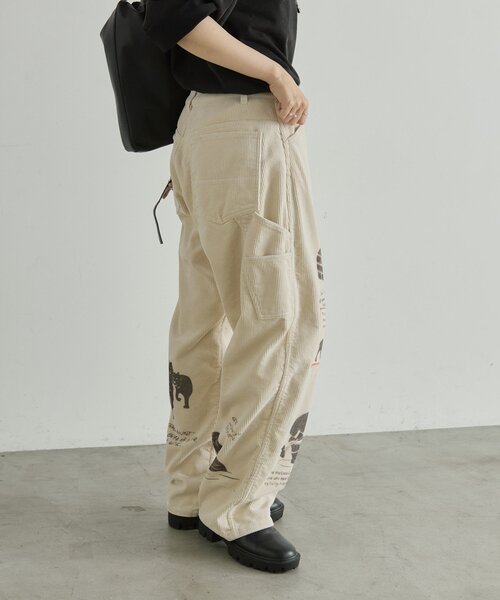 ear PAPILLONNER(イアパピヨネ)の「Kendai×SUM1 STYLE別注コーデュロイパンツ 【SUM1 STYL(その他パンツ・レディース・ホワイト・FREE)」の5枚目の写真