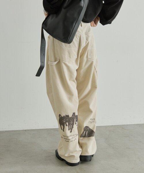 ear PAPILLONNER(イアパピヨネ)の「Kendai×SUM1 STYLE別注コーデュロイパンツ 【SUM1 STYL(その他パンツ・レディース・ホワイト・FREE)」の6枚目の写真