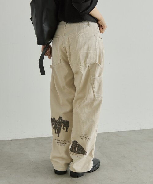 ear PAPILLONNER(イアパピヨネ)の「Kendai×SUM1 STYLE別注コーデュロイパンツ 【SUM1 STYL(その他パンツ・レディース・ホワイト・FREE)」の7枚目の写真