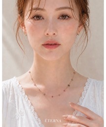 【ETERNA】マルチカラートルマリンのチェーンネックレス(MA)