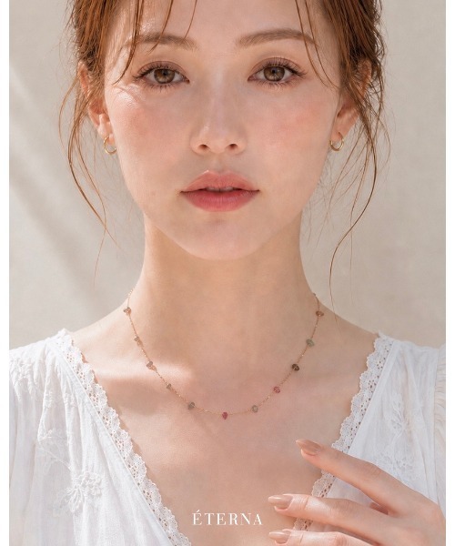 tone(トーン)の「【ETERNA】マルチカラートルマリンのチェーンネックレス(MA)(ネックレス・レディース・マルチ・FREE)」の1枚目の写真