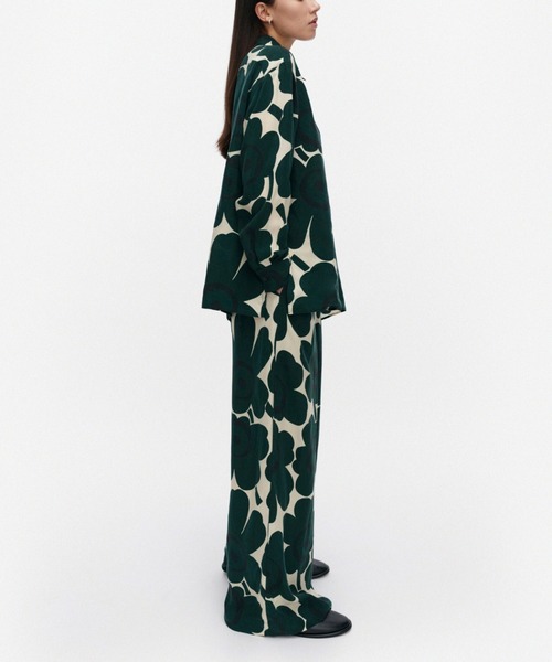 marimekko（マリメッコ）の「Sh Jarki Unikko / Shirt（シャツ/ブラウス・レディース・グリーン・34/36/38）」の2枚目の写真