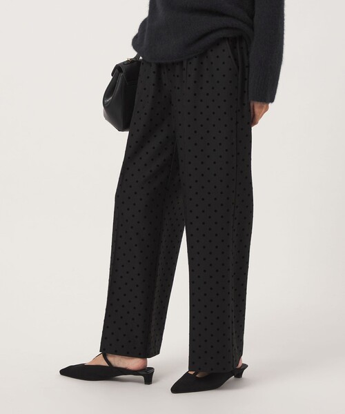 green label relaxing（グリーンレーベルリラクシング）の「［size SHORT/TALLあり］キモウ ドット ニーハイフレアパンツ（その他パンツ・レディース・ネイビー/ブラック・42/38/36/40/34/SHORT/TALL/44）」の7枚目の写真