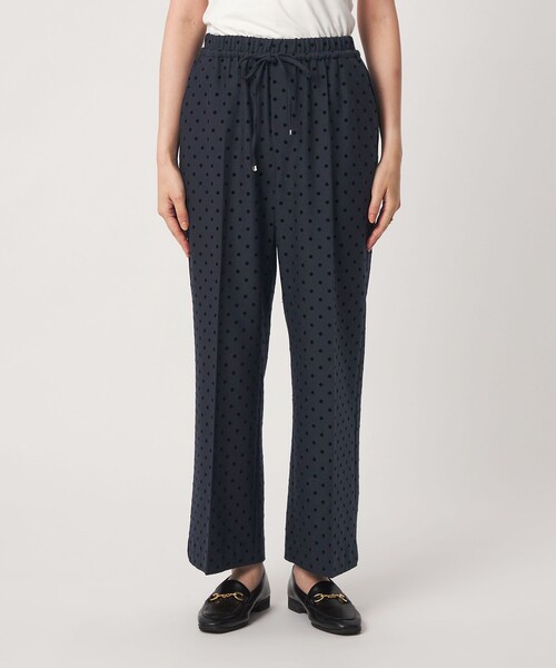 green label relaxing（グリーンレーベルリラクシング）の「［size SHORT/TALLあり］キモウ ドット ニーハイフレアパンツ（その他パンツ・レディース・ネイビー/ブラック・42/38/36/40/34/SHORT/TALL/44）」の11枚目の写真