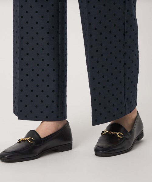 green label relaxing（グリーンレーベルリラクシング）の「［size SHORT/TALLあり］キモウ ドット ニーハイフレアパンツ（その他パンツ・レディース・ネイビー/ブラック・42/38/36/40/34/SHORT/TALL/44）」の17枚目の写真