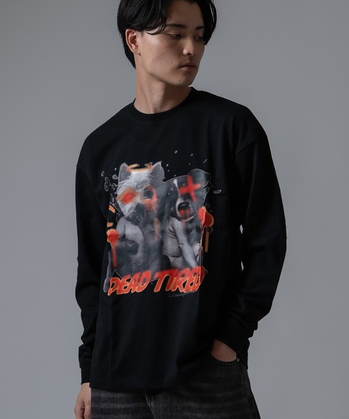 SIDEWAY STANCE（サイドウェイスタンス）の「【SIDEWAY STANCE】ベビードッグ 長袖Tシャツ（Tシャツ/カットソー・メンズ・ブラック/ホワイト・SMALL/MEDIUM/LARGE/X-LARGE）」の2枚目の写真