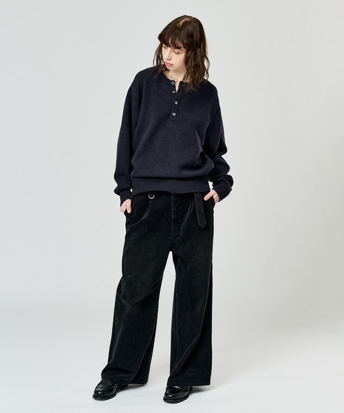 WETTEMPT(ウィテンプト)の「BRUSHED HENLEY NECK KNIT / ブラッシュドヘンリーネックニット(ニット/セーター・メンズ・チャコールグレー/ネイビー/ブラウン・SMALL/MEDIUM/LARGE)」の12枚目の写真