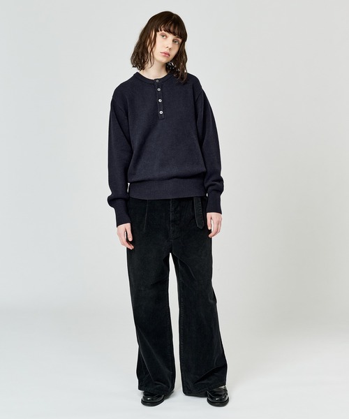WETTEMPT(ウィテンプト)の「BRUSHED HENLEY NECK KNIT / ブラッシュドヘンリーネックニット(ニット/セーター・メンズ・チャコールグレー/ネイビー/ブラウン・SMALL/MEDIUM/LARGE)」の14枚目の写真