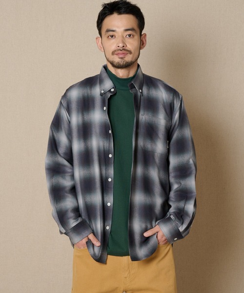 Eddie Bauer（エディーバウアー）の「エディーズクラシック 長袖 フランネルシャツ（シャツ/ブラウス・メンズ・ライトグレー系/ネイビー系/ダークブラウン系・S/M/L/XL/XXL）」の14枚目の写真