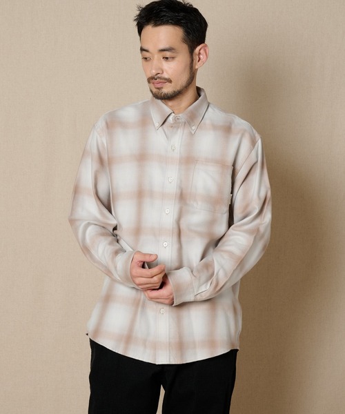 Eddie Bauer（エディーバウアー）の「エディーズクラシック 長袖 フランネルシャツ（シャツ/ブラウス・メンズ・ライトグレー系/ネイビー系/ダークブラウン系・S/M/L/XL/XXL）」の4枚目の写真