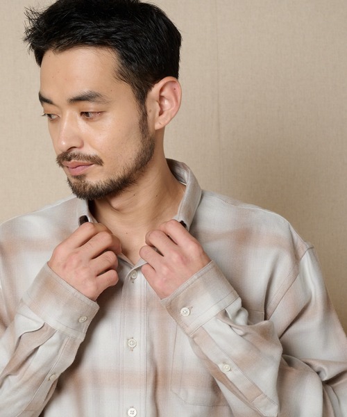 Eddie Bauer（エディーバウアー）の「エディーズクラシック 長袖 フランネルシャツ（シャツ/ブラウス・メンズ・ライトグレー系/ネイビー系/ダークブラウン系・S/M/L/XL/XXL）」の5枚目の写真