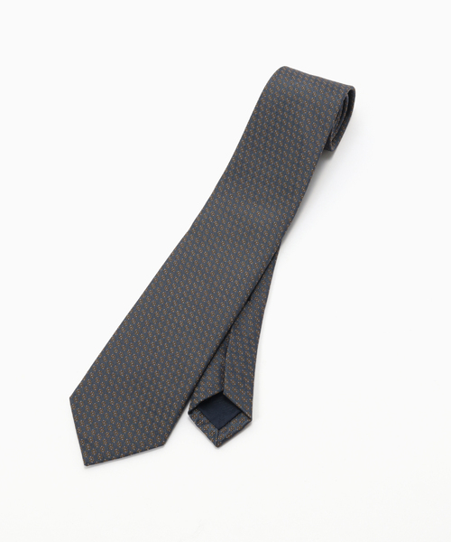 EDIFICE（エディフィス）の「Holliday & Brown(ホリデー & ブラウン) Small Oval Pattern Tie（ネクタイ・メンズ・グレー/ネイビー・FREE）」の3枚目の写真