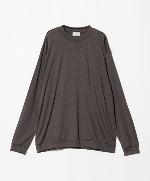 green label relaxing(グリーンレーベルリラクシング)の「クリア ウール クルーネック カットソー(Tシャツ/カットソー・メンズ・ブラック/ダークオレンジ/グレー系・L/S/XL/M)」の1枚目の写真