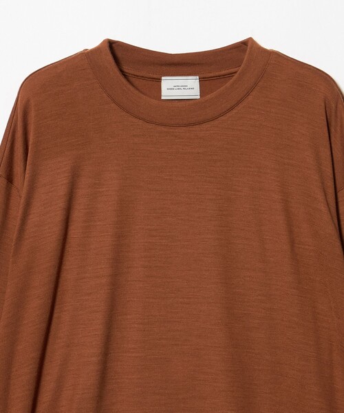 green label relaxing(グリーンレーベルリラクシング)の「クリア ウール クルーネック カットソー(Tシャツ/カットソー・メンズ・ブラック/ダークオレンジ/グレー系・L/S/XL/M)」の9枚目の写真